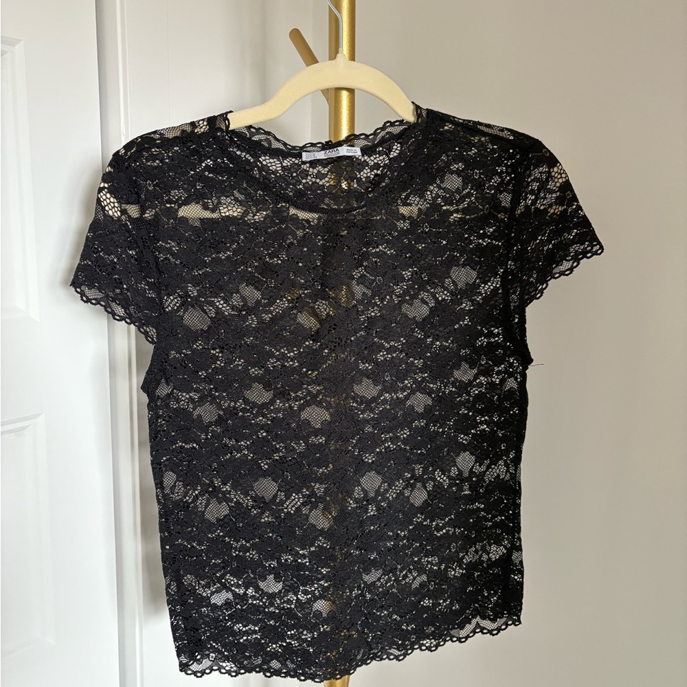 Elegant Black Lace Top